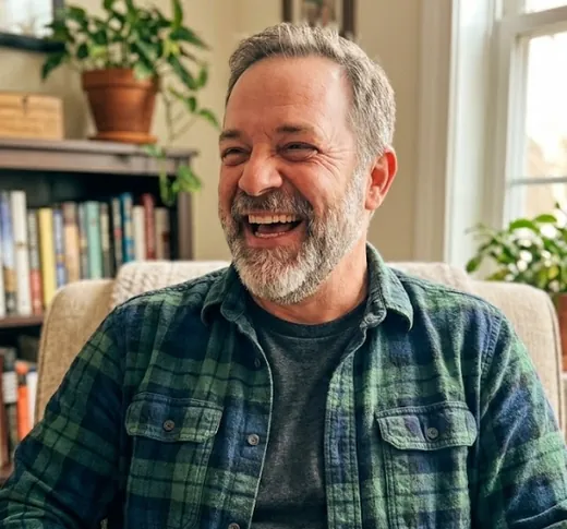 Adult man maintaining a daily wellness routine